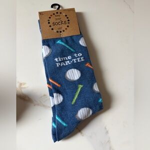 Blue Golf Themed Socks